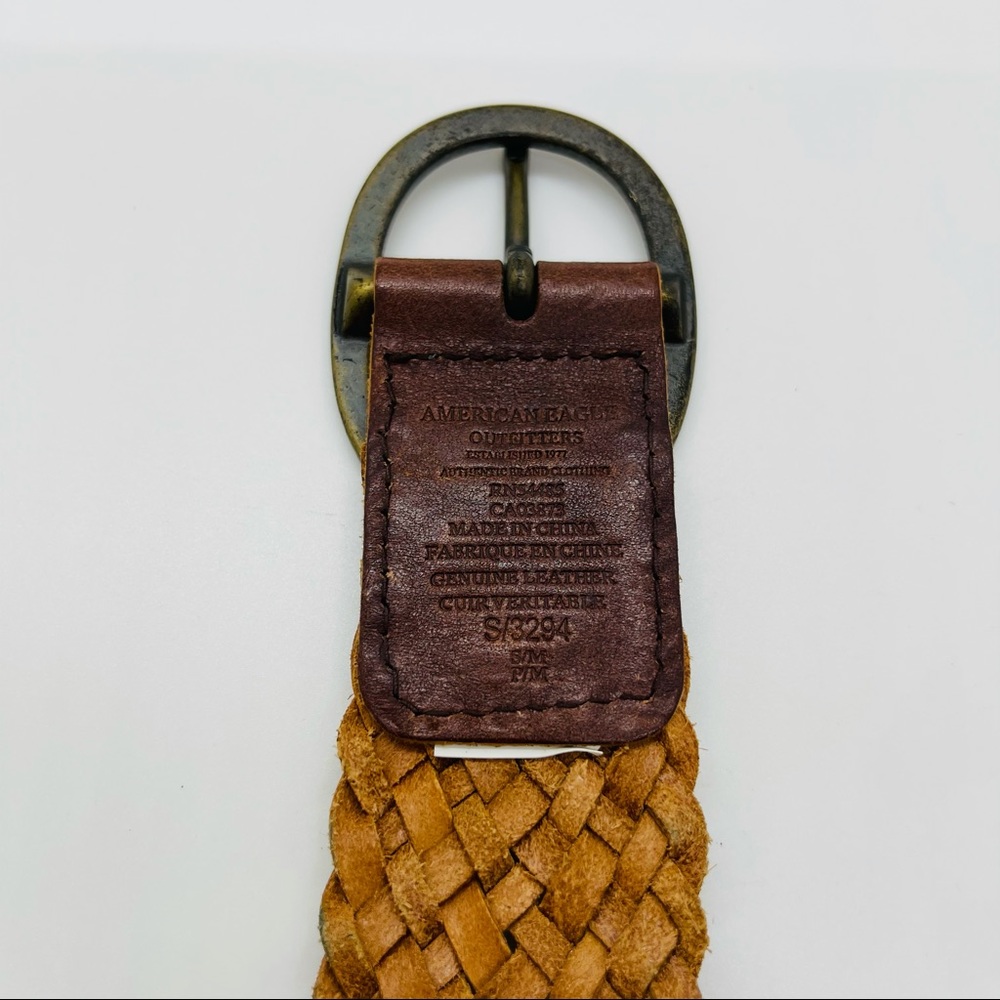 American Eagle Leather Adjustable Braided Belt - image 2
